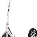 Razor A6 Kick Scooter for Kids Ages 8+ - Extra-Tall Handlebars & Longer Deck, 10" Urethane Wheels, Aluminum Frame, Anti-Rattle Technology, for Riders Up to 220 lbs