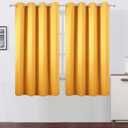 Yellow Blackout Curtains/52 x 63 Inch/Set of 2 Panels Room Darkening Curtains