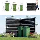 50"W x 48"H Air Conditioner Fence, 2 Panels Outdoor Privacy Screens, Metal Rustproof Trash Can Fence, Pool Equipment Enclosure, AC Unit Fencing, Ideal Outdoor Privacy Wall for Outside, Backyard, Patio