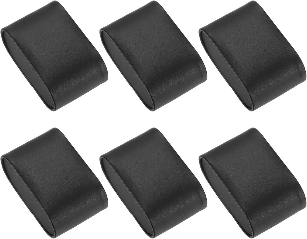 Uxcell 6Pcs Bracelet Watch Pillow PU Leather Jewelry Display Pillows for Watch Box Bangle Cushions Display Storage (2.83" x 1.73" x 1.26", Black)