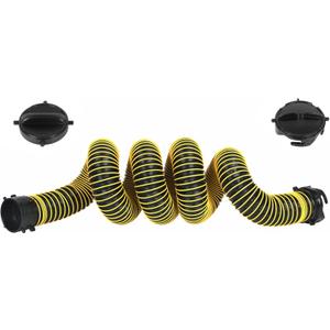 15FT RV Sewer Hose Extension, 24-Mil Heavy Duty TPE Material for Abrasion Resistance and Crush Protection, Camper RV Extension Hose with Pre-Attached Bayonet Fittings, Yellow