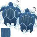 12 Inches Hot Tub Scum Absorber, Hot Tub Sponge for Scum Reusable Spa & Pool Cleaner Hot Tub Oil Absorbing Scum Absorber Keeps Water Clean, Eliminates Scum & Dirt, Blue, 2 Pack