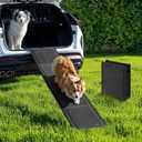 EHEYCIGA Dog Ramp for Car, 71" L x 17" W Pet Ramps for Large Dogs Up to 150LBS Enter a Car, SUV & Truck, Outdoor Pet Steps with Anti-Slip Surface