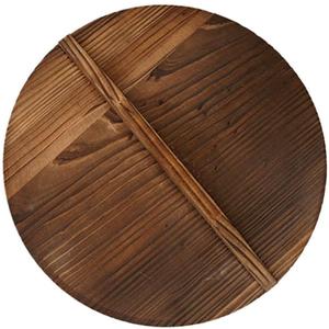 Wooden Lid for Wok Pots Wooden Wok Lid Anti- Hot Anti- Spillover Pan Lids with Handle Pot Cover Replacement for Frying Pan and Cookware 11 inch (26X26CM)