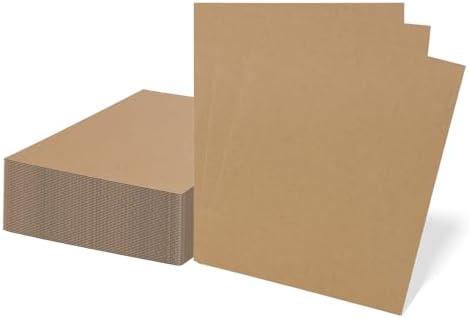 RLAVBL 50 Pack 8x10 Corrugated Cardboard Sheets, Flat Cardboard Inserts for Shipping, Mailing, Packing, DIY Crafts