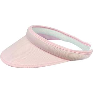 Cotton Visor Hat Women Men Clip-on Visors Hats Adjustable Outdoor Sports Golf Beach Wide Brim Sun Cap (US, Numeric, 6 3/4, 7 1/2, Light Pink) (Pink)