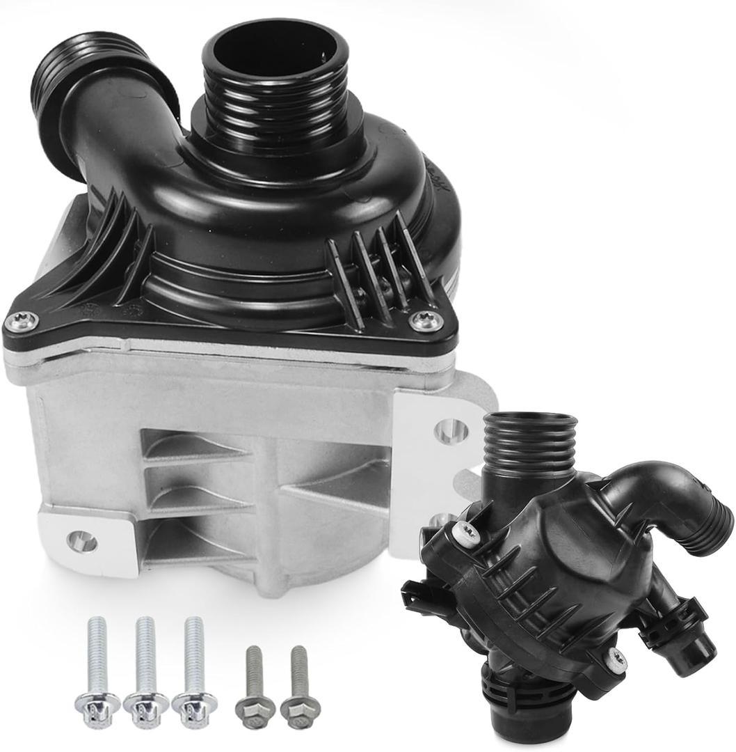MUNIK 11517632426 Electric Engine Water Pump & Thermostat for BMW 1 3 5 6 7 X3 X4 X5 X6 Z4 Series 335i 535i 640i xDrive 740Li xDrive35i M40i xDrive40is/35is Replace# 11517588885 11537601158 0711990540