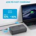 300W Car Power Inverter Pure Sine Wave with 60W PD USB-C, Power Inverters for Vehicles DC 12V to 110V AC, Car Inverter Power Outlet with XT60 Cable (Grey)