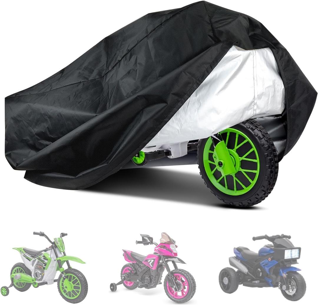 Kids Motorcycle Bike Cover - Waterproof Oxford Fabric Toddler Motorcycle Cover, Protection Universal Children's Electric Kids Motorcycle Cover - Universal Fit, Water Resistant (41 x 25 x 33 Inches)
