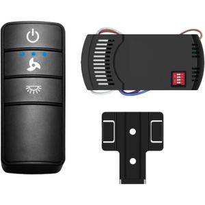 Hampton Bay Universal 3-Speed Ceiling Fan Remote Control Kit Replacement for Hampton Bay Home Decorators Collection Hunter - Walk Away Time Delay, Light Dimmer, Item #1005 Model 98130 Kit w/Holder