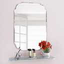 KOHROS Silver Bathroom Mirror 18" x 24" Frameless Rectangle Beveled Edge Bathroom Vanity Mirror for Over Sink, Wall Mirror for Small Bathroom Vanity Bedroom Hanging Horizontally or Vertically