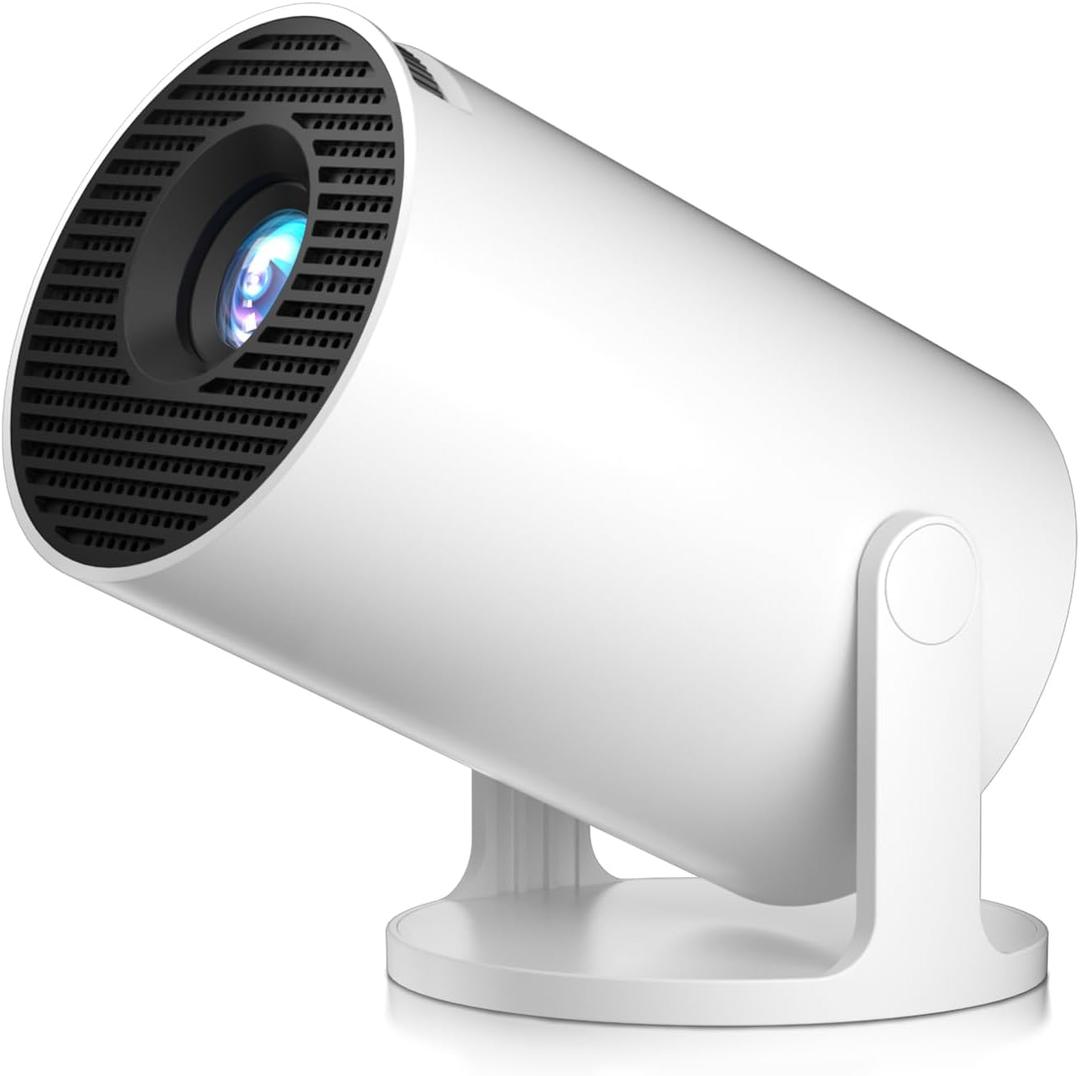 [2025 New] HY300PRO+ Smart 4K Projector WiFi Bluetooth, Salange Mini Projector Android 11.0, Short Throw Projector 1080P HD, 180 Adjustable, Auto Keystone Correction, Outdoor Movie Projector Portable