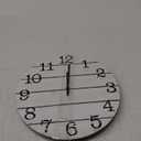 Wall Clock 12 Inch Imitation Wood Silent Non-Ticking Indoor Clock Round White Decor Clock Rustic Minimalist Battery Operated Wall Clocks for Farmhouse, Hotel, Bedroom, Living Room, Kitchen