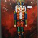 Wall Art Canvas Print Nutcracker Pictures for Christmas - 24x36 inch Soldier with Red Jacket Painting Artwork for Home Art