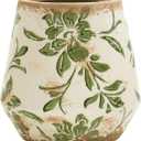 5.5in. Tuscan Ceramic Green Scroll Planter