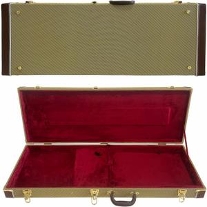 Electric Guitar Hardshell Case Leather Case Bag With Internal Guitar Bag Soft Layer With Locking Latch Waterproof (Yellow)