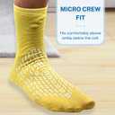 HCS XL Non-Slip Hospital Socks with Grips for Women & Men (6 Pairs) - 360 All-Around Tread Non-Slip Sock for Elderly/Seniors - Hospital Grip Socks, Fall Risk Patient Slippers (Yellow, XL)