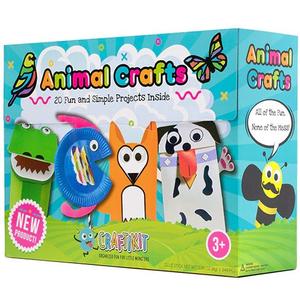 Craftikit® 20 Award-Winning Animal Toddler Arts and Crafts for Kids Ages 3-10 Years, All-Inclusive Animal Craft Kits, Fun Toddler Craft Box for Girls, Boys in Preschool