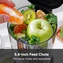 Cold Press Juicer Machine, 5.4" Wide Self-Feeding Chute | Masticating Juice Extractor for Whole Fruits & Vegetables Large Auger & Triple Strainers, High Juice Yield, Easy to Clean