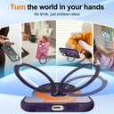 HuwaiH 360 Rotatable Magnetic Ring Stand for iPhone 15 Case, Compatible with MagSafe, Military-Grade Shockproof, Anti-Scratch Matte Translucent Phone Case for iPhone 15(Purple)