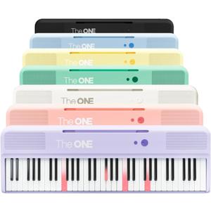 The ONE Smart Keyboard COLOR 61 Lighted Keys Piano Keyboard, Electric Piano for Beginners with 256 Tones, 64 Polyphony, Built-in LED Lights & Apps, Supports USB MIDI/Headphones (White)