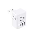 1 Pack European Travel Plug Adapter, Mifaso International Power Plug Adapter with 3 Outlets 3 USB Charging Ports(2 USB C), Type C Plug Adapter Europe Travel Essentials to Spain Italy France