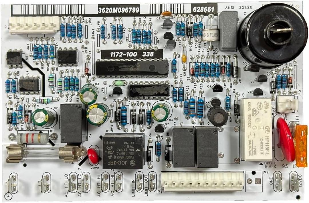 VEDURME 628661 RV Refrigerator AC Power Single Row Circuit Board Assembly Replacement for N41X N51X N6X N8X N1095 Series, 1200 Series, 1210 Series, and 1211 Series