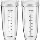 Replacement Part for Nutri Ninja Blender 2-Pack 32oz Replacement Cups Compatible with Nutri Ninja Auto-iQ Series Blenders