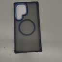 DEERLAMN Strong Magnetic Case for Samsung Galaxy S24 Ultra 6.8-Inch,[Compatible with Magsafe][Military Grade Drop Protection] Translucent Matte Shockproof Protective Phone Cover, Frosted Blue