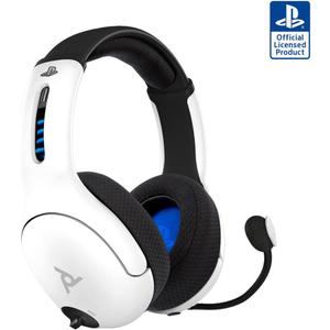 PDP LVL50 Wireless Stereo Gaming Headset, Officially Licensed by Sony PlayStation 5, PS5/PS4/PS3/PC, Lightweight Durable 40 Foot Connection, Noise-canceling Flip-to-Mute Mic, White