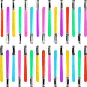 30 Pieces Inflatable Light Saber Sword Costume Toys Lightsaber Toys for Kids Baby Birthday Party Favors, 6 Colors