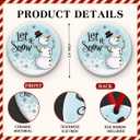 Funny Snowman Christmas Ornament 2025  Let Snow Ornament, Holiday Tree Decoration, Funny Humorous Winter Gift - Xmas Hanging Decor, Secret Santa Present, Snowman Gift Ideas for Family