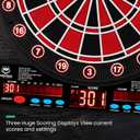 Electronic Dart Board for Adults Soft Tip Dartboard Set, Dart Board Electronic Scoreboard with 12 Soft Tip Darts& Light Illuminated Display, up to 8 Players, Medium