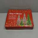 MACTING Pop Up Christmas Tree with 50 LED Lights 5FT Collapsible Tinsel Pencil Tree Easy-Assembly Coastal Glitter Artificial Tree for Porch Apartment Corner Home Party Indoor Xmas Decorations,Green