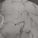 Bathroom Wastebasket - Ceramic Decorative Trash Can (Marble Look)