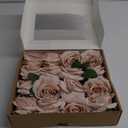 Ling's Moment Dusty Rose Artificial Flowers 16pcs Faux Silk Roses with Stems Real Look, 3.5" Fake Vendela Roses Bulk for DIY Wedding Bouquets Centerpieces Party Baby Shower Home Decoration