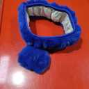 SEG Direct Furry Car Steering Wheel Cover with Fluffy Gear Shift Cover Soft Warm Non-Slip Car Decoration for Men Women Girls 2 PCS Set, Blue