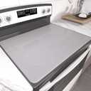 Stove Top Cover for Electric Stove- Range Covers for Electric Stove,Silicone XXL Dish Drying Mat, Glass Cooktop Covers, Flat RV Range top Mats (Hyaline, 28"x20")
