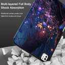 Case for M4 iPad Pro 11 inch 2024 Released Model A2836/A2837/A3006, Shockproof Tablet Case with Pencil Holder & Auto Wake/Sleep & Soft TPU Back Cover, Glowing Butterfly