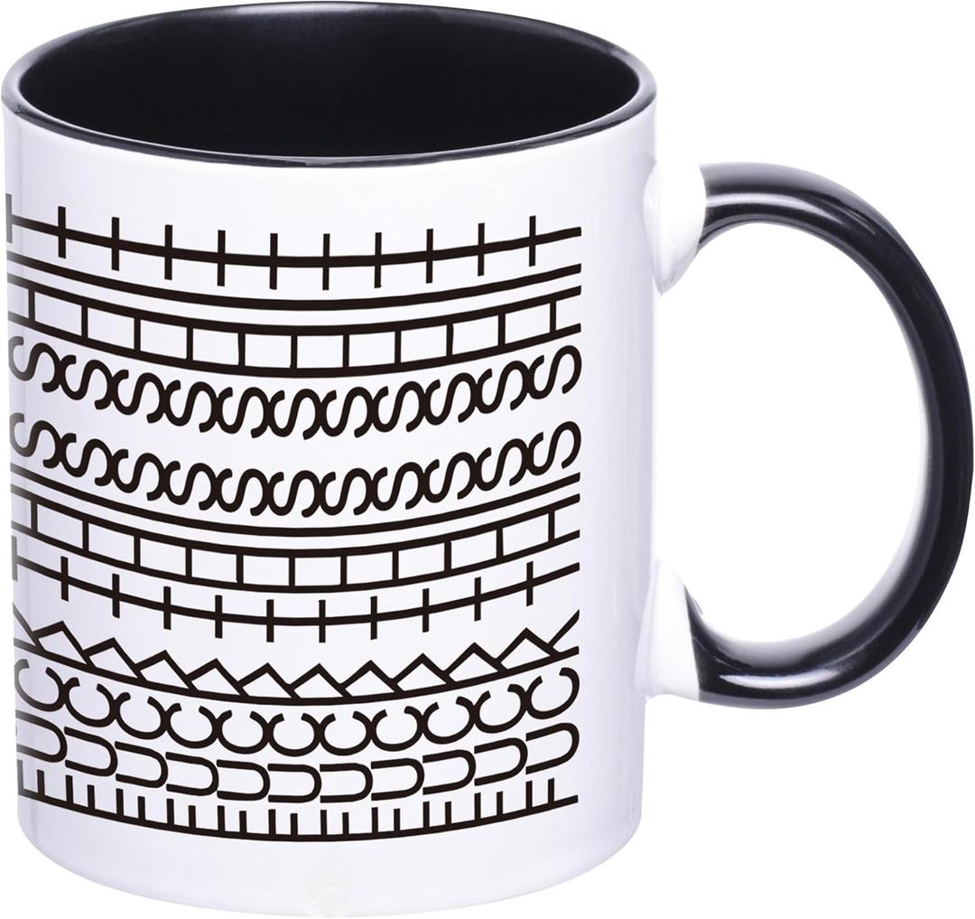 Valentines Day Gifts for Him Husband Friends Coworkers Boss - Fun 11 Oz Ceramic Fuck This Shit Mug, Funny Coffee Mug, Funny Gag Gift for Men Women Coworkers Friends Sister Brother, Novelty Coffee Mugs (White)