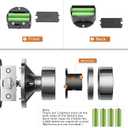 Signstek Keyless Entry Door Lock, Door Knob with Keypad, Smart Code Door Lock, Mute Mode, Passage Function, Easy to Install, Satin Nickel