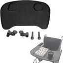 Wheelchair Tray Table - Removable Wheelchair Desk Lap Board Eating Aid for Nursing Patient, Fits Wheelchair Arms of Distance 16" - 20" (Black)