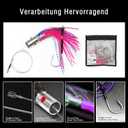 VIKETECH 10 6oz Stainless Deep Sea Fishing Trolling Lure for Marlin Tuna Mahi Mahi Wahoo Sailfish Dolphin Saltwater Offshore Big Game Trolling Lures Included Mesh Bag (Pink)
