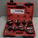 Turbo Boost Leak Tester Kit, 10pc Turbo System Leakage Tester Set with 4 Pairs of Stepped Adapters 1-3/8" to 3-1/2", Turbo Pressure Leakage Tester for Cooling Emissions Exhaust Pipes