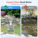 Antfraer Pond Filter with Fountain Pump, 660GPH Pond Filter Built-in U-V Clarifier, Multi-Stage Filtration Pond Filter Box with Filter Medias for Outdoor Ponds Fish Tank Waterfall Fountain