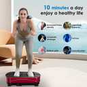 Natini Vibration Plate Exercise Machine, Vibration Plate for Lymphatic Drainage, Whole Body Workout Vibration Fitness Platform, Relieve Pain & Weight Loss & Toning(Red)