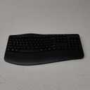 Ergonomic Wireless Keyboard with Wrist Rest, Wave Keys, Comfortable Natural Typing, 2.4GHz Full Size Ergo Wireless Computer Keyboard for Multi-OS, Windows, Mac OS Laptop/ PC/ Notebook (Black)