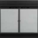 Pleasant Hearth AN-1010 Alpine Fireplace Glass Door, Black, Small
