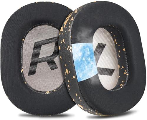 SOULWIT Cooling Gel Earpads Replacement for Plantronics BackBeat Pro 2, Voyager 8200 UC Headphones, Ear Pads Cushions with High-Density Noise Isolation Foam (Black Gold)