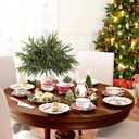 N&T NIETING 24inch Christmas Norfolk Pine Branches Norfolk Pine Artificial Christmas Branches Real Touch Faux Christmas Norfolk Pine Stems for Xmas Indoor Outdoor Home Decor DIY Crafts (10Pcs)